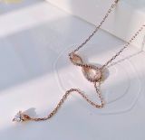  Dây Chuyền Swarovski Hyperbola Y necklace Infinity, White, 18k rose gold finish 5521346 