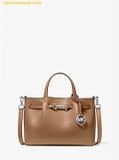  Túi Xách Michael Kors Carson Medium Pebbled Leather Satchel - Driftwood 