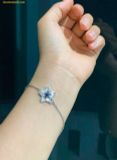  Vòng Tay, Lắc Tay Swarovski Stella Bracelet Star, Blue, Rhodium Plated 5639187 