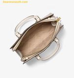  Túi Xách Michael Kors Sheila Medium Logo Satchel 35S3G6HS2B Trắng Logo 