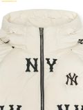  Áo Khoác Phao MLB Women's Megagram Embroidered Tube Hooded Crop Padded NY (D.Cream) 3FDJG1046-50CRD 