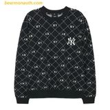  Áo Sweater MLB Dia Monogram Allover Jacquard Comfortable Fit New York Yankees 3AMTM0134-50BKS 