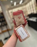  Ví Thẻ Coach Zip Card Case In Signature Canvas With Floral Print Hồng Nhạt 
