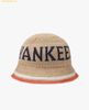  Mũ Bucket MLB Knit Crochet Bucket Hat NY Beige 3AHTK014N-50BGL 