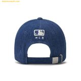  Mũ Lưỡi Trai MLB Embo Logo Denim New York Yankees Ball Cap 3ACPDM04N-50INS - Xanh Đậm 