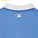  Áo Crop MLB Women's Color Block Crop Collar T-Shirt LA (Sky Blue) 3FPQB0333-07SBS 