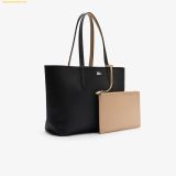  Túi Tote Lacoste Anna Reversible Tote With Pouch NF2142AA Đen Phối Begi 
