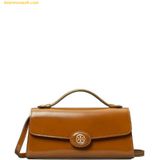  Túi Đeo Chéo Tory Burch Spazzolato Top Handle Chain Wallet Brown 