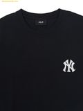  Áo Phông MLB Basic Street Back Letter Oversized Short Sleeve T-shirt New York Yankees 3ATSB1063-50BKS Black 