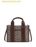  Túi Tote Coach Smith Tote Bag 24 In Signature Jacquard Nâu Logo CAR78 