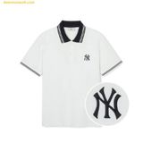  Áo Polo MLB Basic Colorblock Comfortable Fit T-Shirt NY (Ivory) 3APQB0243-50IVS 