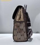  Balo MLB Diamond Monogram Jacquard New York Yankees Backpack 7ABKM046N-50BRS Màu Nâu 