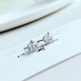  Bông Tai, Khuyên Tai Swarovski Stilla stud earrings Round cut, White, Rhodium plated 1800046 