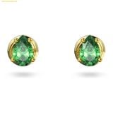  Bông Tai, Khuyên Tai Swarovski Chroma stud earrings Pear cut, Green, Gold-tone plated 5639120 