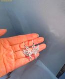  Bông Tai, Khuyên Tai Swarovski Swan earrings Swan, White, Rhodium plated 5723388 