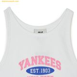  Áo Ba Lỗ MLB Women's Varsity Slim Fit Crop Top with Golgi Nashville NY (White) 3FTKV0243-50WHS 