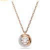  Dây Chuyền Swarovski Dextera pendant Round cut, dancing, White, Rose gold-tone plated 5692257 