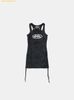  Đầm Ôm Bad Blood Lion Patch Tank Mini Dress - Washed Black w-drs25-007 