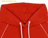  Áo Hoodie MLB Women's Sporty Varsity Banded Crop Hoodie BOS (Red) 3FHDV0344-43RDS 