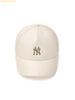  Mũ Lưỡi Trai MLB Diamond Monogram Leather Embossed Structured Ball Cap NY (D.Cream) 3ACPML04N-50CRD 