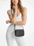  Túi Đeo Chéo Michael Kors Jet Set Small Pebbled Leather Camera Crossbody Bag Black 