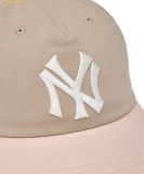  Mũ Lưỡi Trai MLB Q-Fit Color Block Unstructured Ball Cap NY (Mg.Sand) 3ACPB666N-50SAM 