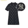  Đầm Polo MLB Women's Diamond Monogram Jacquard Collar Dress NY (Black) 3FOPM0533-50BKS 