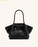  Túi Xách JW PEI Hana Medium Tote Bag - Black Croc 