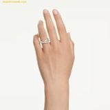  Nhẫn Swarovski Hyperbola ring Mixed cuts, White, Silver-tone finish 5714952 
