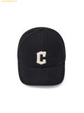  Mũ Lưỡi Trai MLB Basic Canvas Leather Logo Structure Ball Cap CLE 3ACPVL94N-45BKS Màu Đen 