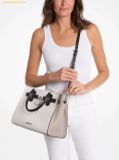  Túi Xách Michael Kors Hamilton medium leather satchel bag with color blocking Intense White Multicolor 35T5SHMS2L 