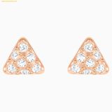  Khuyên Tai, Bông Tai Swarovski Facet Swan Pierced Earrings Swan, White, Rose-Gold Tone Plated 