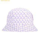  Mũ Bucket MLB Pastel Monogram Dome Hat LA (VIOLET) 32CPHA111-07V Trắng Logo Tím 