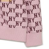  Áo Sweat MLB Classic Monogram Full-Panel Pattern Jacquard Overfit Man-to-Man NY (L.Pink) 3AMTM0334-50PKL 