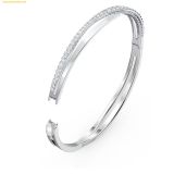  Vòng Tay, Lắc Tay Swarovski Hyperbola bangle Round cut, White, Rhodium plated 5565210 