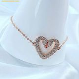  Vòng Tay , Lắc Tay Swarovski Una Bracelet Heart, White, Rose Gold-tone Plated 5628658 