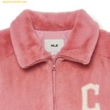  Áo Khoác Lông MLB Ecofur Varsity Jacket 3AFDV0236-45PKM - Hồng 