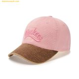  Mũ Lưỡi Trai MLB Varsity Vintage Cursive Colorblock Unstructured Ball Cap NY (Mg.Pink) 3ACPVL74N-50PKM 