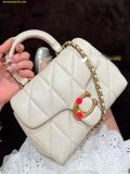  Túi Đeo Chéo Coach Tabby 19 Quilted Leather Top-Handle Bag Chalk CCC12 