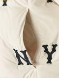  Áo Khoác Phao MLB Women's Megagram Embroidered Tube Hooded Crop Padded NY (D.Cream) 3FDJG1046-50CRD 