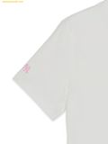  Áo Phông MLB Women's Ribbon Graphic Slim Semi-Crop Short Sleeve T-Shirt New York Yankees White 3FTSN6863-50WHS 
