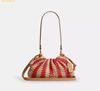  Túi Đeo Vai Coach Faye Shoulder Bag straw Gold Red Tan CER33 