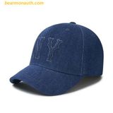  Mũ Lưỡi Trai MLB Embo Logo Denim New York Yankees Ball Cap 3ACPDM04N-50INS - Xanh Đậm 