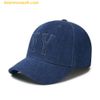 Mũ Lưỡi Trai MLB Embo Logo Denim New York Yankees Ball Cap 3ACPDM04N-50INS - Xanh Đậm