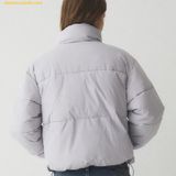  Áo Khoác Phao WHOAU High Neck Short Puffer Padding WHJPE4V15F - Tím 