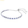  Vòng Tay, Lắc Tay SWAROVSKI Matrix Tennis bracelet Mixed round cuts, Blue, Rhodium plated 5725854 