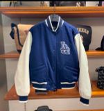  Áo Khoác Bomber MLB Women's Wool Sleeveless Crop Varsity Jacket LA (Navy) 3FJPV0134-07NYS 