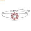 Lắc Tay Swarovski Idyllia bracelet Mixed cuts, Sun, Pink, Rhodium plated 5642968 