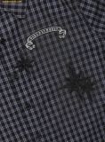  Áo Sơ Mi Bad Blood Cosmo Graphic Short Sleeve Shirt - Charcoal Blue Check w-sht25-008 