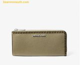  Ví Dài Michael Kors Jet Set Large Pebbled Leather Quarter-Zip Wallet Multicolored Thyme 35F5STVZ7L 